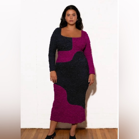 Mara Hoffman Amy Popcorn Dress Navy Pink NWT SZ S - Picture 6 of 7